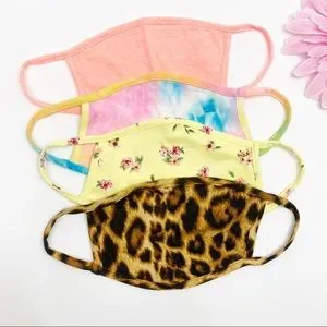 Face Masks Set of Four Multicolor Adult Reusable Cloth Masks Face Masks Set of Four Multicolor Adult Reusable Cloth Masks
