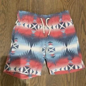 Faherty Southwestern Beacon Trunk Colorado Jewel Swim Short S Kids Board Shorts