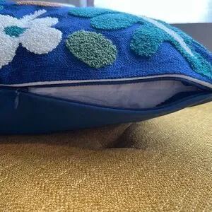 Fall Embroidered Throw Pillow Cover Acorn Pillow Oak Leaf Plant Decor