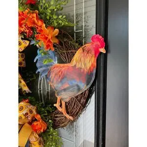 Fall Rooster Wreath Autumn Wreath Farmhouse Wreath