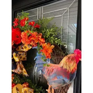 Fall Rooster Wreath Autumn Wreath Farmhouse Wreath