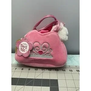 FANCY PALS PINK TOY PET CARRIER PURSE W/ PRINCESS PLUSH