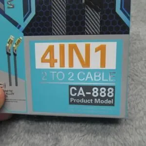 FAST CHARGING 4-in-1 USB Lightning Cable USB-A Type-C 65W 27W Power 1.2M NWB