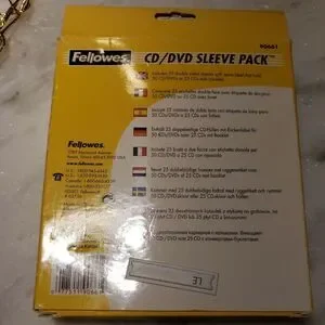 Fellowes CD/DVD Sleeve Pack Double Sided 25 Pack