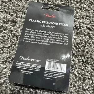 Fender 451 Classic Celluloid Guitar Picks SHELL - EXTRA HEAVY 12-Pack (Dozen)