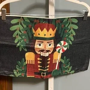 Festive Nutcracker Christmas Canvas Pillow Covers 19.5 X 11 3/4 Inches Set Of 4