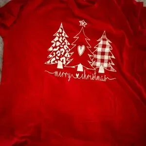Festive Red Christmas Tree T-Shirt