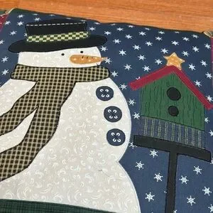 Festive Snowman Holiday Decorative Throw Pillow 17” X 15.5” Approx