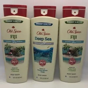 Fiji And Deep Sea Body Wash Set - Red And Cream