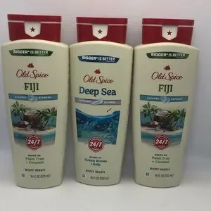 Fiji and Deep Sea Body Wash Set - Red and Cream