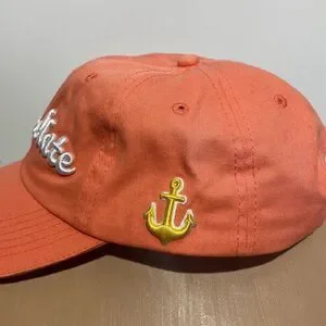 First Mate Boating Fishing Baseball Cap Hat Anchor West Marine Pink Adjustable