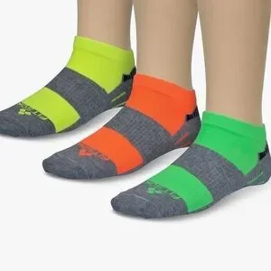 Fitsok CX3 Neopop Low Cut Sock 3-Pack In Neon Size Large (unisex) NWT