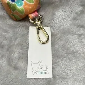 Floral Dog Waste Bag Holder - Orange