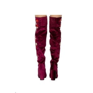 Floral Over The Knee Boots