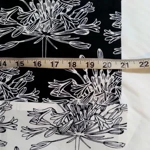 Floral Print Kitchen / Tea Towels In Black And White