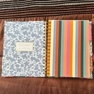 Floral Spiral Notebook - Green And Pink
