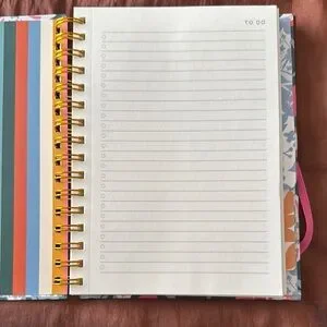 Floral Spiral Notebook - Green And Pink