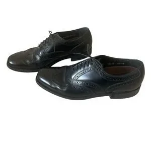 Floresheim Black Derby Wingtip Oxford Leather Dress Shoes Men’s Size 8 20381