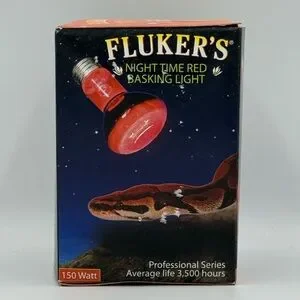 Fluker's Reptile Night Time Red Basking Spotlight Infrared Heat Lamp 150 Watt
