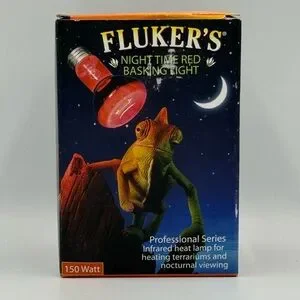 Fluker's Reptile Night Time Red Basking Spotlight Infrared Heat Lamp 150 Watt
