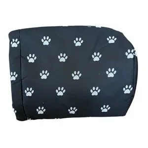 Foldable Insulated Black Pet House With Paw Prints