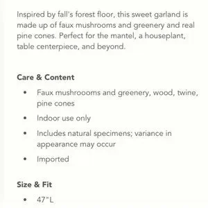 Forest Mushroom Garden Garland