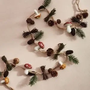 Forest mushroom Garden Garland