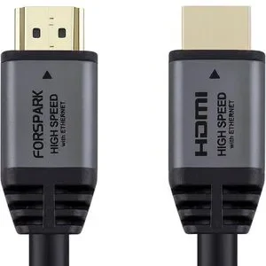 Forspark Prime High Speed HDMI Cable With Ethernet Metal Dark Grey Case 25 Feet