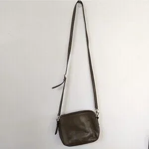 Fossil leather mushroom brown toaster crossbody purse