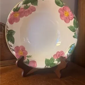 Franciscan Floral Plate with Pink and Green Accents