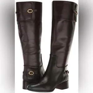 Franco Sarto Women's Jazrin Tall Riding Boots Knee High Size 5.5 Wide Calf