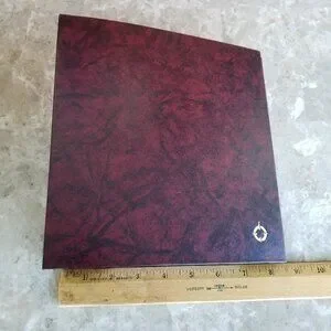 Franklin Covey 3-Ring Classic Storage Binder Burgundy Marble
