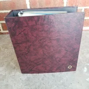 Franklin Covey 3-Ring Classic Storage Binder Burgundy Marble Franklin Covey 3-Ring Classic Storage Binder Burgundy Marble