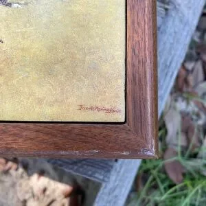 Frederic Remington An Old Time Plains Flight Wooden Jewerly Trinket Box