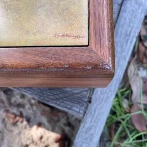 Frederic Remington An Old Time Plains Flight Wooden Jewerly Trinket Box