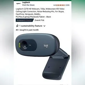 FREE NIB Logitech C270 HD Webcam
