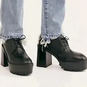 Free People Leather Ryan Darby Platform