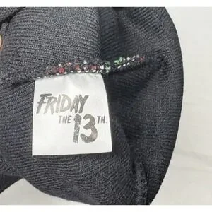 Friday The 13th Jason Mask Christmas Pom Beanie Hat Ugly Sweater Style Horror