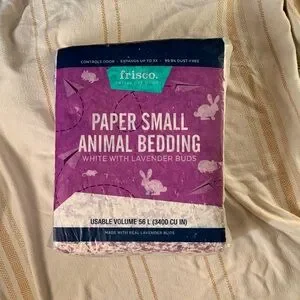 Frisco by Chewy Paper Small Animal Bedding - White with Lavender Buds 56 L
