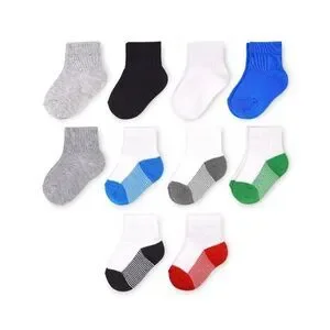 Fruit of the Loom Toddler Boy Ankle Socks 3-5 years shoe size 7.5-11t 20 pairs
