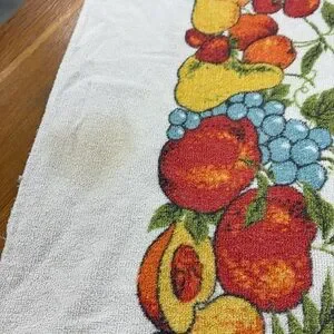 Fruit Patterned Tablecloth 60’s