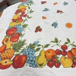 Fruit Patterned Tablecloth 60’s
