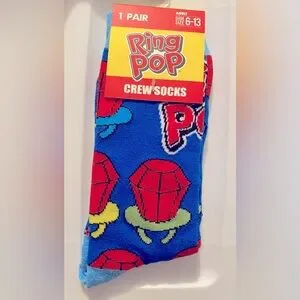 Fun Novelty Socks Featuring Ring Pop Brand