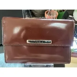 FURLA Merlot Wallet W/Complimentary Furla Box & Furla Dust Bag