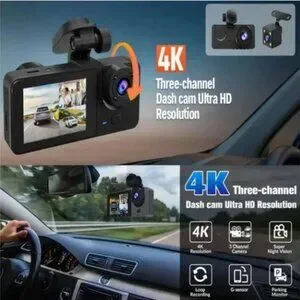 G308 4K Front And Rear Dash Camera With Infrared Night Vision And 32GB SD Card