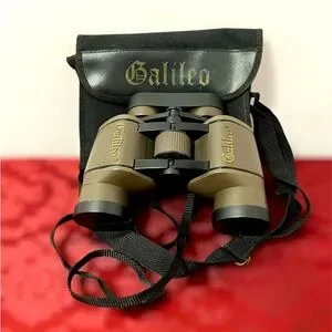 Galileo Binoculars 8 x 40 Wide Angle 430’ 1000 Yards Brown Black