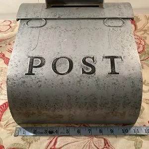 Galvanized POST Lightweight Faux Vintage Look Flap Over Mailbox