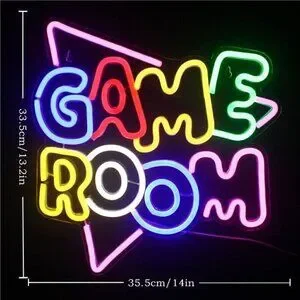 Gamer Neon LED Game Room Sign 13.2"x14" Colorful LED Lights Kids Arcade FUN New