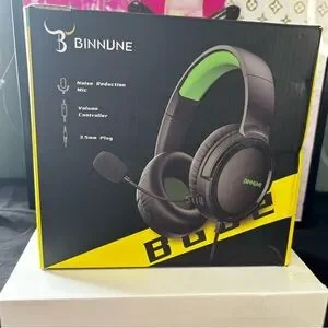 Gaming Headset For Xbox Series PS4/5 Switch &PC W/3.5mm•BG02•Green/BLK