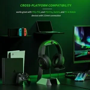 Gaming Headset For Xbox Series PS4/5 Switch &PC W/3.5mm•BG02•Green/BLK